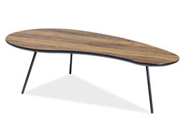 Masa de cafea din MDF si metal Endelyn A Nuc / Negru, L122xl67xH35 cm