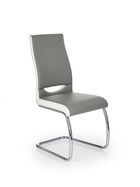 Scaun tapitat cu piele ecologica, Kai-259 Gri / Alb, l44xA59xH97 cm