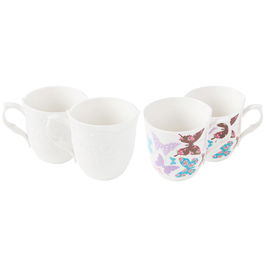 Set 4 cani 250 ml, Portelan, Butterfly