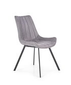 Scaun tapitat cu 100% poliester si picioare metalice Kai-279 Gri / Negru, l54xA56xH85 cm