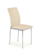 Scaun tapitat cu piele ecologica, cu picioare metalice Kai-137 Beige, l43xA49xH92 cm