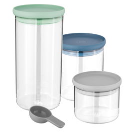 Set 3 recipiente pentru depozitare Leo Line Multicolor