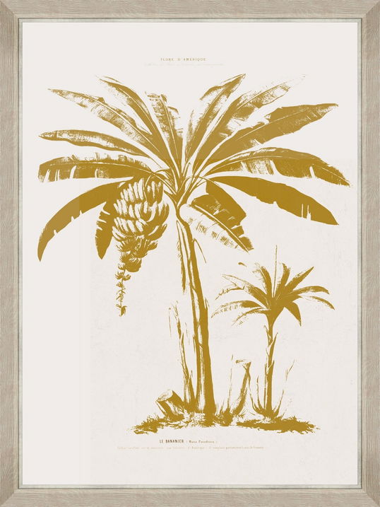 Tablou Framed Art Gold Palm Tree II