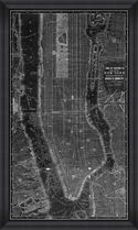 Tablou Framed Art New York Manhattan Map II