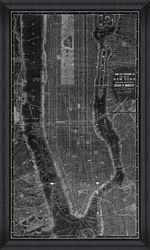 Tablou Framed Art New York Manhattan Map II