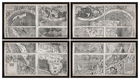 Tablou 4 piese Framed Art World Map 1507