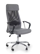 Scaun de birou ergonomic tapitat cu stofa, Zenobia Gri / Negru, l61xA64xH113-123 cm