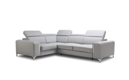 Coltar Genovis Large Extensibil cu Arcuri Ondulate si Spuma Poliuretanica, Sezlong pe Stanga, Suprafata de Dormit 220x120 cm, Tetiere Reglabile, l280xA207xH78 cm