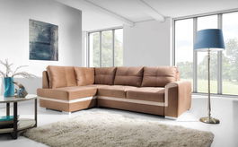 Coltar Veronese Mini Extensibil cu Arcuri Ondulate si Spuma Poliuretanica, Sezlong pe Stanga, Suprafata de Dormit 200x120 cm, cu Lada de Depozitare, l270xA170xH80 cm