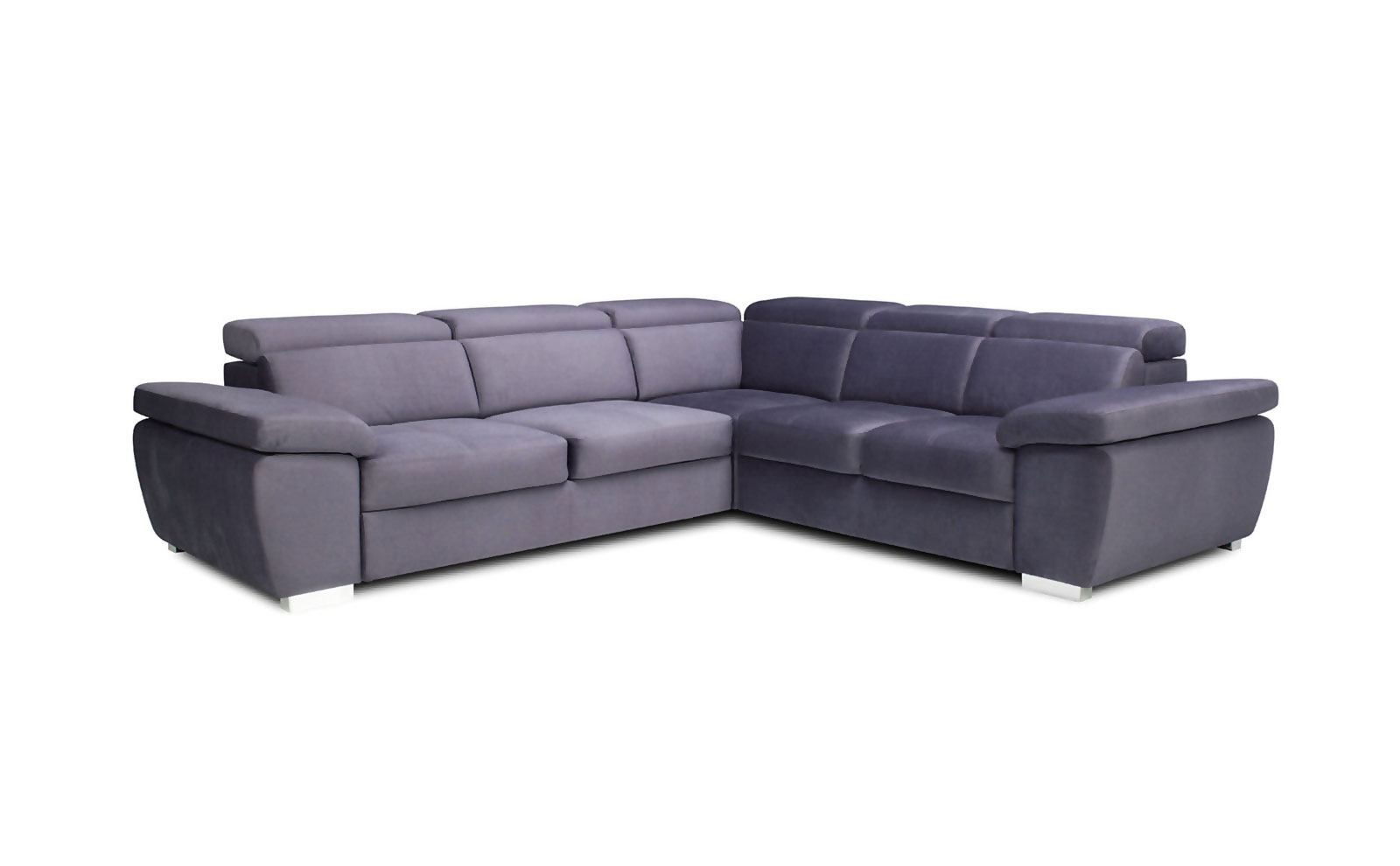 Coltar Roseta Extensibil cu Arcuri Ondulate si Spuma Poliuretanica, Sezlong pe Dreapta, Suprafata de Dormit 200x120 cm, cu Sertar de Depozitare, Tetiere Reglabile, l286xA256xH78 cm