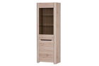 Vitrina din pal cu 1 usa Desjo 01 Stejar San Remo, l67xA42xH193 cm