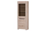 Vitrina din pal cu 1 usa Desjo 01 Stejar San Remo, l67xA42xH193 cm