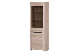 Vitrina din pal cu 1 usa Desjo 01 Stejar San Remo, l67xA42xH193 cm