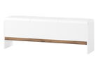 Banca tapitata cu piele ecologica Livorno 65 Oak / White, l165xA35xH53 cm