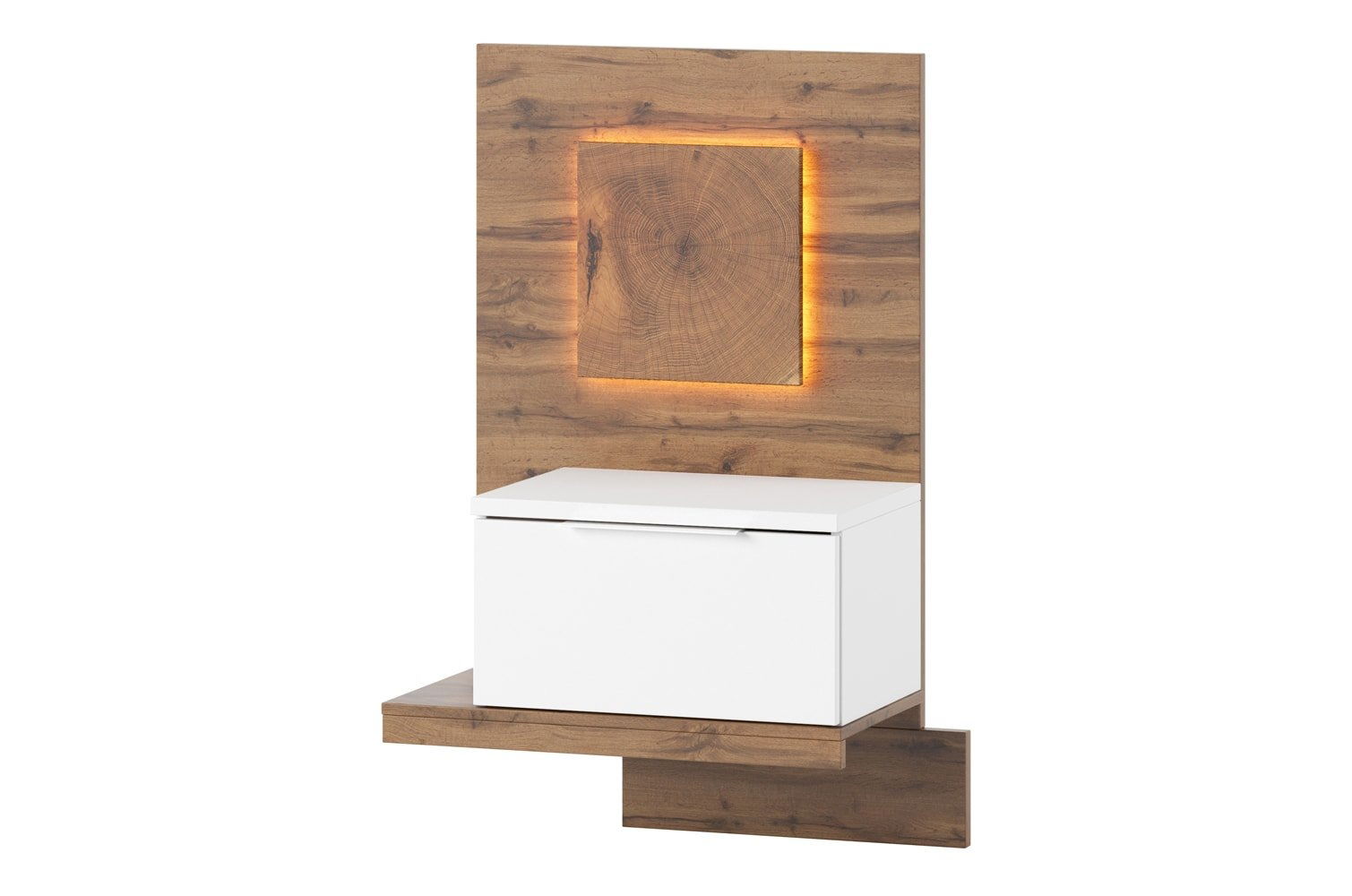 Noptiera cu 1 sertar Livorno 68 Oak / White, l60xA35xH100 cm