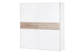 Dulap din pal cu 2 usi glisante Venetia 01 Alb / Stejar Sonoma, l183xA60xH202 cm