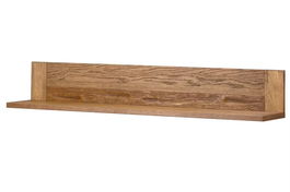 Etajera suspendata din pal si furnir Velvet 35 Large Stejar Rustic, l161xA25xH24 cm