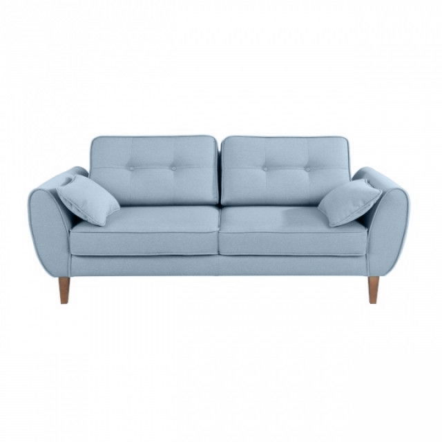 Canapea Cody Extensibila cu Arcuri Ondulate si Spuma Poliuretanica, 3 Locuri, Suprafata de Dormit 195x135 cm, cu Lada de Depozitare, Perne Incluse, l237xA94xH74 cm