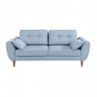 Canapea Cody Extensibila cu Arcuri Ondulate si Spuma Poliuretanica, 3 Locuri, Suprafata de Dormit 195x135 cm, cu Lada de Depozitare, Perne Incluse, l237xA94xH74 cm