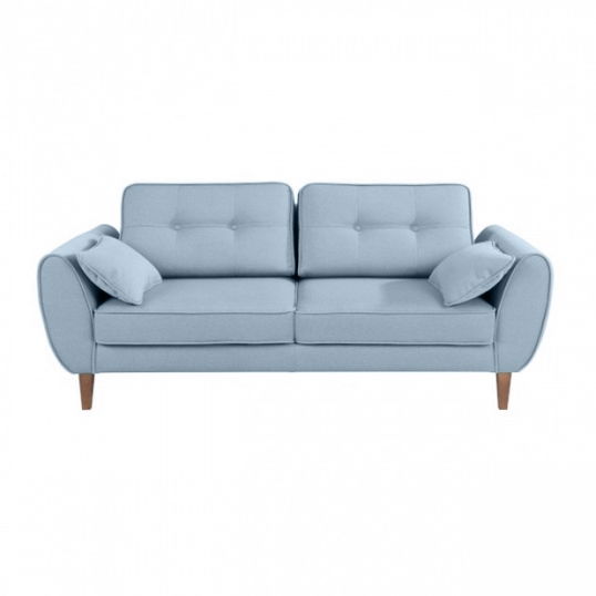Canapea Cody Extensibila cu Arcuri Ondulate si Spuma Poliuretanica, 3 Locuri, Suprafata de Dormit 195x135 cm, cu Lada de Depozitare, Perne Incluse, l237xA94xH74 cm