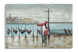 Tablou pictat manual Venice, 120x80 cm