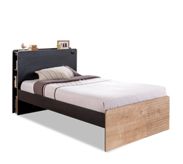 Pat din pal pentru tineret Blacky Black / Nature