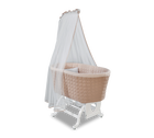 Patut cu sistem de leganare, pentru bebe Baby Cotton White / Cream, 80 x 45 cm