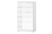 Cabinet din pal si MDF cu 6 sertare Gabrielle 3 Alb, l65xA40xH119 cm