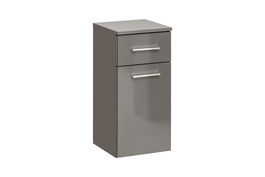 Dulap baie cu 1 usa si 1 sertar, Twist Grey, l30xA30xH62 cm