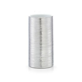 Pahar pentru periuta din ceramica, Brushed Silver, Ø 7xH13,5 cm