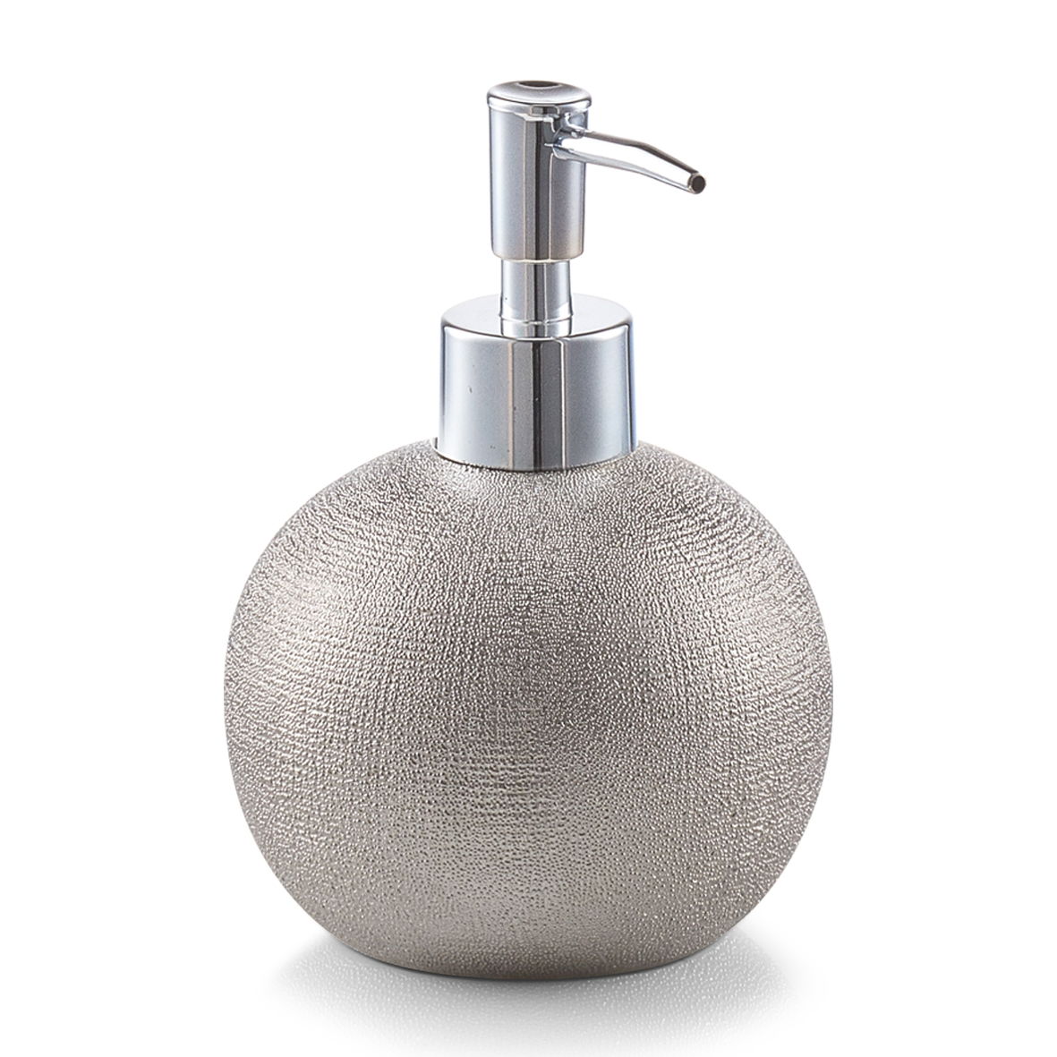 Dozator pentru sapun din ceramica, Glitter Silver, Ø 10,3xH14,5 cm