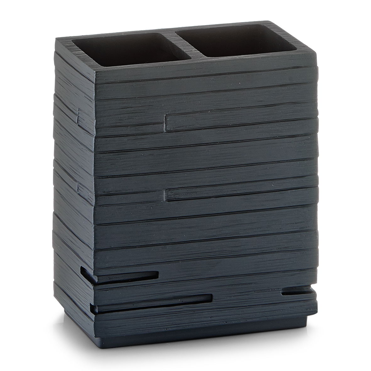 Suport pentru periuta din polirasina, Slate Black, l10,1xA6,3xH11,5 cm