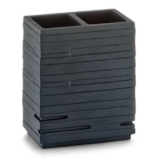 Suport pentru periuta din polirasina, Slate Black, l10,1xA6,3xH11,5 cm
