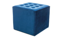 Taburet tapitat cu stofa, Lumia Velvet Bleumarin, l39xA39xH34 cm