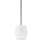 Perie de toaleta cu suport din polirasina, Abstrakt White, Ø 11xH37,5 cm