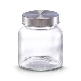 Recipient pentru depozitare din sticla Mini, capac metalic, 220 ml, Ø 7,5xH8,5 cm