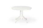 Masa rotunda din MDF si lemn Glaucio Alb, Ø106xH75 cm