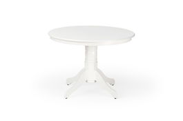 Masa rotunda din MDF si lemn Glaucio Alb, Ø106xH75 cm
