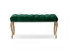 Banca tapitata cu stofa, cu picioare din lemn Ingrid Large Verde / Fag, l120xA40xH49 cm