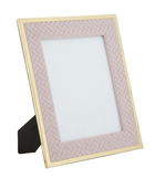 Rama foto decorativa din MDF si metal Rosa Large Roz / Auriu, 28 x 33,5 cm