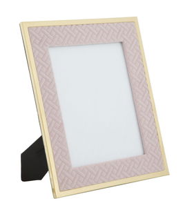 Rama foto decorativa din MDF si metal Rosa Large Roz / Auriu, 28 x 33,5 cm
