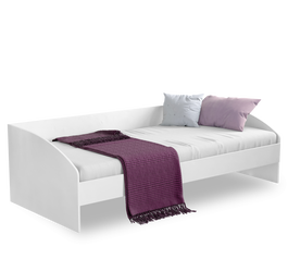 Pat din pal pentru copii si tineret Daybed Alb, 200 x 90 cm