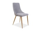 Scaun tapitat cu stofa si picioare metalice, Nodin Gri / Stejar, l46xA56xH92 cm