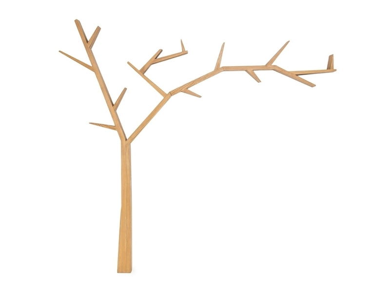 Raft din lemn de pin Portos Tree Right Natural, l255xA15xH220 cm