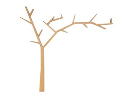 Raft din lemn de pin Portos Tree Right Natural, l255xA15xH220 cm