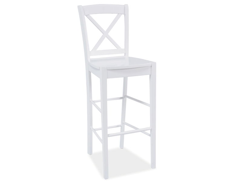 Scaun de bar din lemn, Cyd-964 Alb, l37xA40xH112 cm