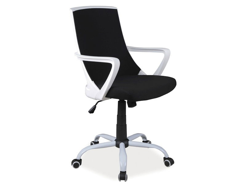 Scaun de birou ergonomic tapitat cu stofa, Qwin-248 Negru, l59xA46xH92-102 cm