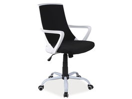 Scaun de birou ergonomic tapitat cu stofa, Qwin-248 Negru, l59xA46xH92-102 cm