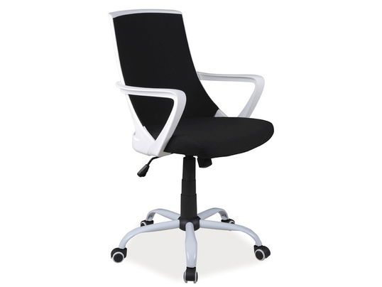 Scaun de birou ergonomic tapitat cu stofa, Qwin-248 Negru, l59xA46xH92-102 cm