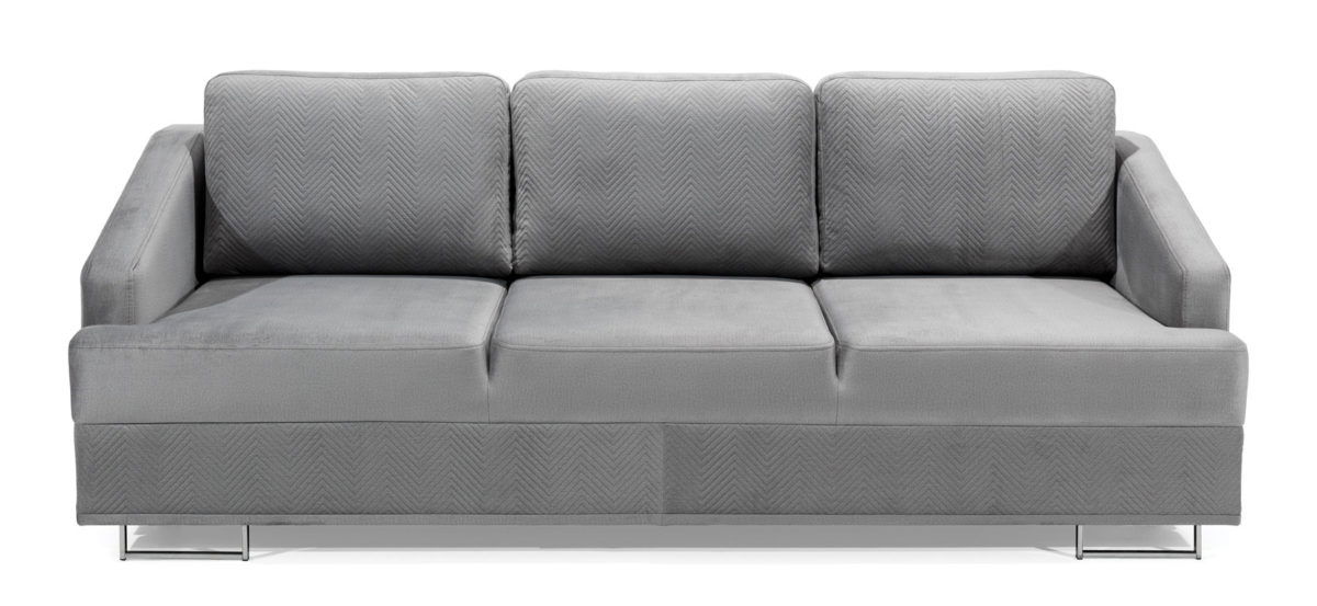 Canapea Bucs Extensibila cu Arcuri Ondulate si Spuma Poliuretanica, 3 Locuri, Suprafata de Dormit 200x145 cm, Perne Incluse, l225xA100xH90 cm